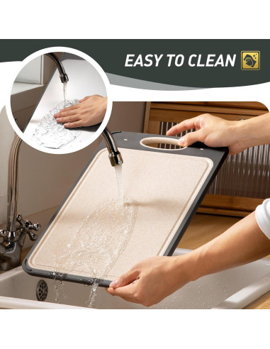 Juego de 2 Tablas de Cortar Socisen Acero Inoxidable 44x31cm