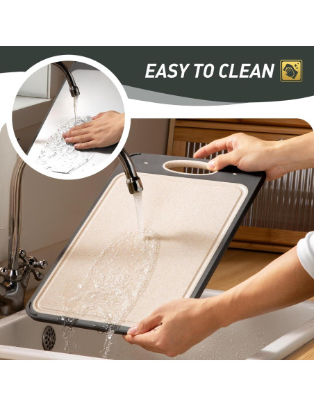 Juego de 2 Tablas de Cortar Socisen Acero Inoxidable 44x31cm