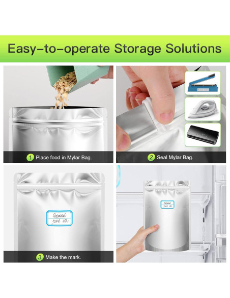 Kit de 100 Bolsas Mylar SYMYNELEC con 400cc Absorbentes