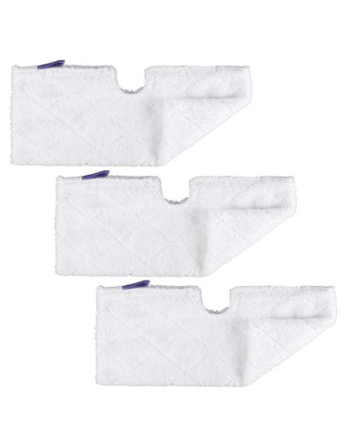 3 Almohadillas de Microfibra Doble Cara Turbokey para Mopa Shark