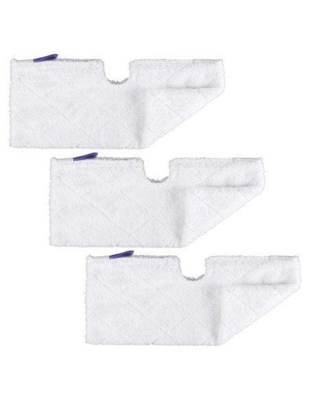 3 Almohadillas de Microfibra Doble Cara Turbokey para Mopa Shark