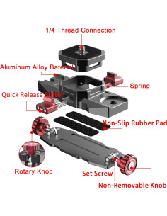 Clip de cámara Taisioner con liberación rápida para DSLR 2