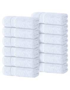 Toallas de Lavado Premium White Classic 33x33 cm - 12 Piezas