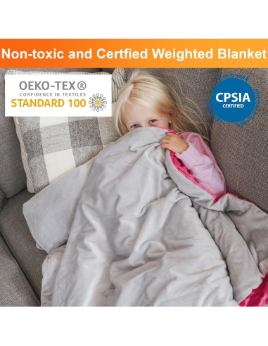 Manta Ponderada Hazli 3.18 kg Rosa 104x152 cm Suave