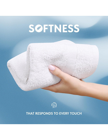 Toallas de Lavado Premium White Classic 33x33 cm - 12 Piezas