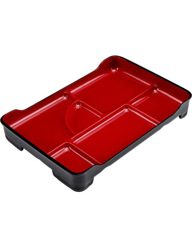 Plato Bento Restaurantware 5 Compartimentos 35.56x23.11cm Negro