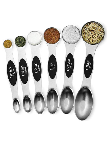 Juego de Cucharas Medidoras Magnéticas Acero Inoxidable 15ml