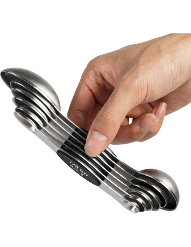 Juego de Cucharas Medidoras Magnéticas Acero Inoxidable 15ml