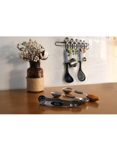 Juego de Cucharas Medidoras Magnéticas Acero Inoxidable 15ml