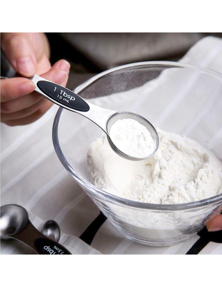 Juego de Cucharas Medidoras Magnéticas Acero Inoxidable 15ml
