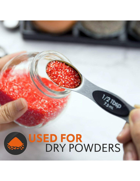 Juego de Cucharas Medidoras Magnéticas Acero Inoxidable 15ml