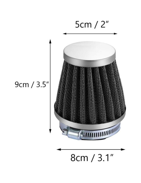Filtro de Aire Frío ESUPPORT 60mm para Coche y Motocicleta