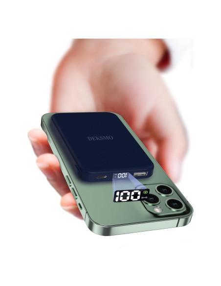 Banco de Energía Inalámbrico DEKSMO 10000mAh Carga Rápida