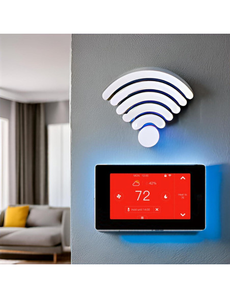 Termostato Programable Táctil WiFi Topfurn 0.54 kg Control APP