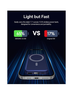 Banco de Energía Inalámbrico DEKSMO 10000mAh Carga Rápida 2