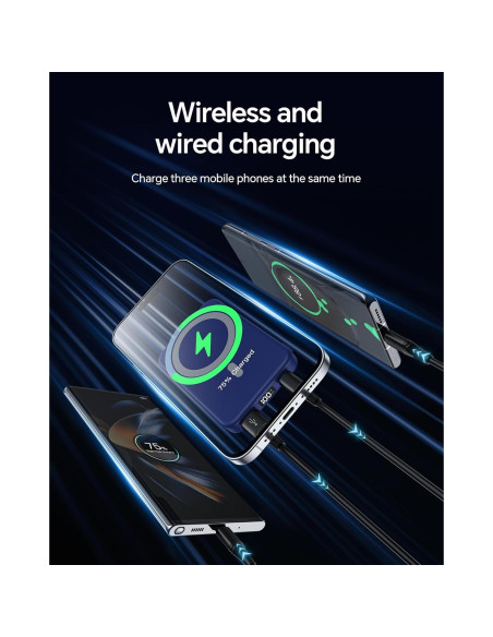 Banco de Energía Inalámbrico DEKSMO 10000mAh Carga Rápida