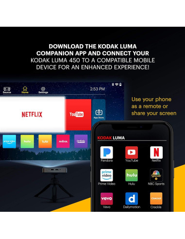 Proyector Inteligente KODAK Luma 450 Full HD 200 Lúmenes