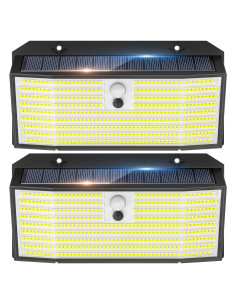 Luces Solares Exteriores APILAB 418 LED 3000LM 2 Paquete