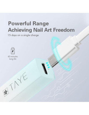 Lámpara UV de Uñas TAYE Mini Gel 3W Portátil USB Color Púrpura