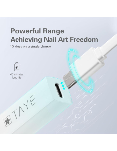 Lámpara UV de Uñas TAYE Mini Gel 3W Portátil USB Color Púrpura