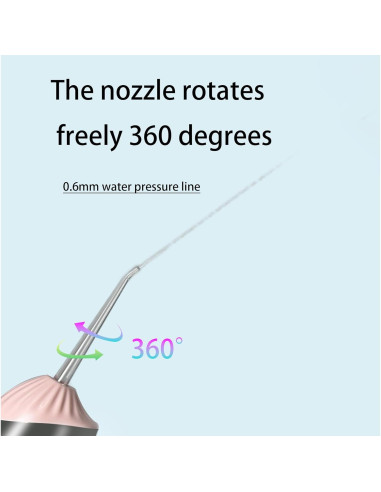 Irrigador Oral Portátil Boicafe Rosa con 3 Modos y 4 Puntas
