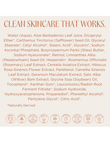 Crema Hidratante Nocturna de Retinol InstaNatural 100 ml