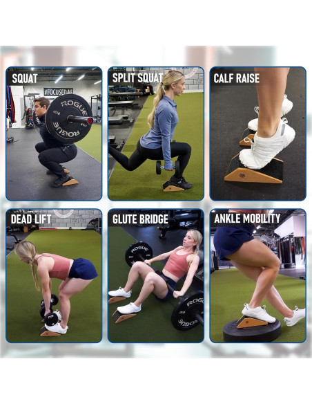 Bloque de cuña para sentadillas Gymkara SWC-001 - Corcho Antideslizante