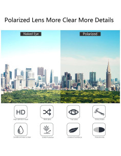 Gafas de sol fotoquímicas polarizadas PEEPAI para hombres UV400 2