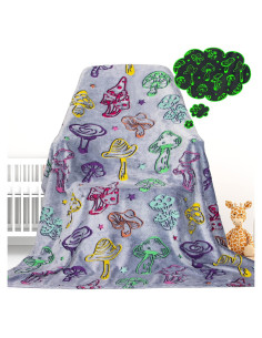 Manta de Hongo Brillante Gdindff 130x150 cm Suave y Colorida