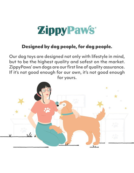 Juguetes Interactivos para Perros ZippyPaws Burrow Miniz - Paquete de 6