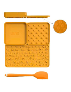 Alfombrilla de Lamer PAWMERCE para Gatos y Perros - Silicona Naranja