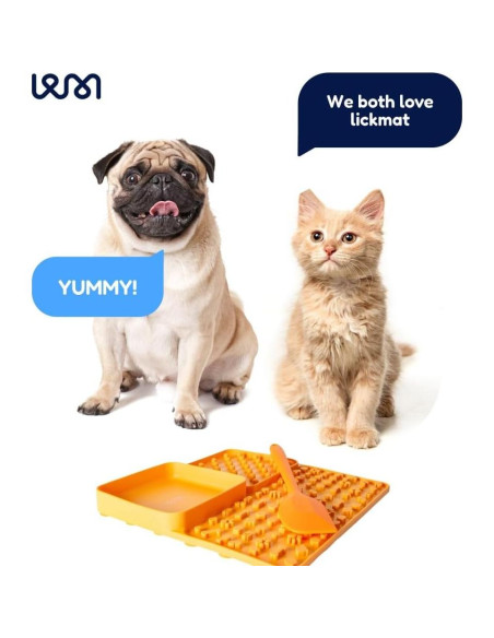 Alfombrilla de Lamer PAWMERCE para Gatos y Perros - Silicona Naranja Alfombrilla de Lamer PAWMERCE para Gatos y Perros - Silicona Naranja