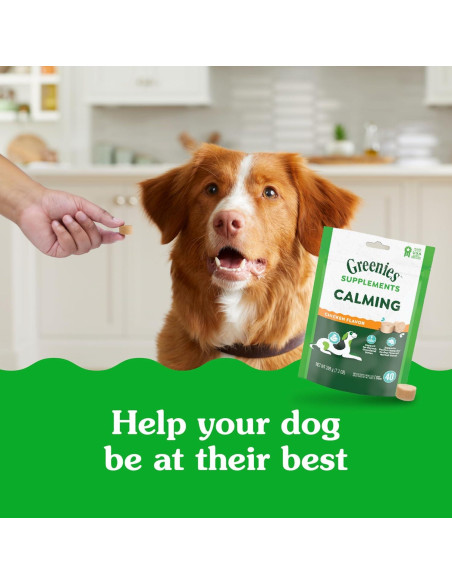 Suplementos Calmantes Greenies para Perros Sabor Pollo 207 g