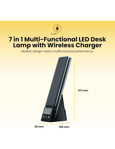 Lámpara LED de Escritorio LumiCharge Mini con Cargador Inalámbrico 15W