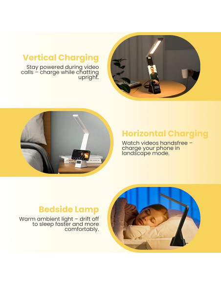 Lámpara LED de Escritorio LumiCharge Mini con Cargador Inalámbrico 15W Lámpara LED de Escritorio LumiCharge Mini con Cargador Inalámbrico 15W