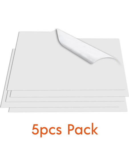 Hojas de Pizarra Blanca Autoadhesivas MVISUAL 5 Paquetes 22.86x30.48cm