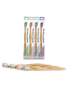 Cepillo de Dientes de Bambú Adulto - Suave y Ecológico - Paquete de 4