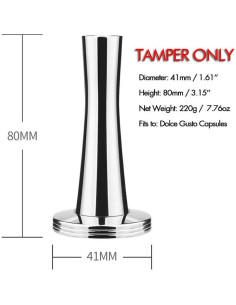Tamper de Café Espresso Acero Inoxidable 41mm Nespresso 2