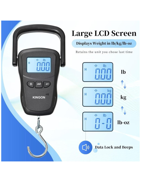Báscula de Equipaje Digital KINGON F0C 50kg Recargable