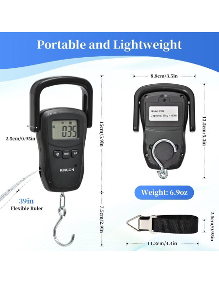 Báscula de Equipaje Digital KINGON F0C 50kg Recargable