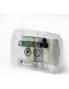 Juego de viaje 9 piezas Camsana - Botellas silicona 88.7ml 2