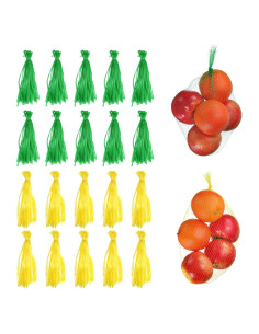 100 Bolsas de Malla Reutilizables uxcell 30 cm Amarillo/Verde