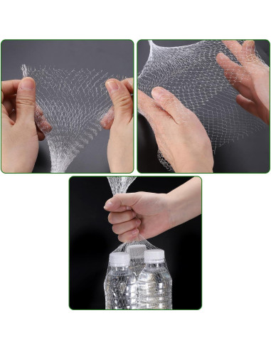 100 Bolsas de Malla Reutilizables uxcell 30 cm Amarillo/Verde