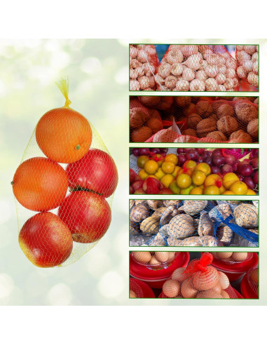 100 Bolsas de Malla Reutilizables uxcell 30 cm Amarillo/Verde