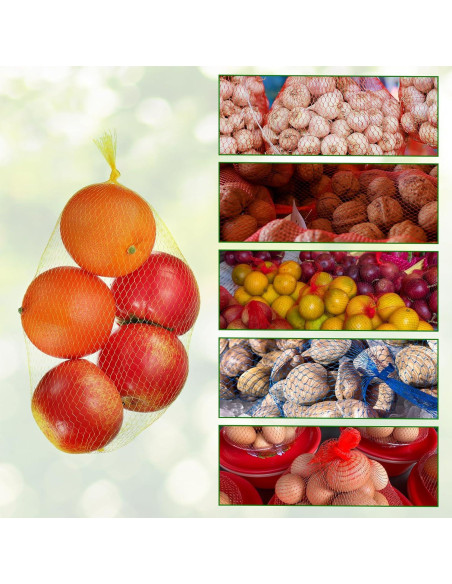 100 Bolsas de Malla Reutilizables uxcell 30 cm Amarillo/Verde