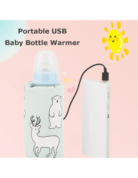 Calentador de Botellas USB Hilitand Oso para Bebés 40C