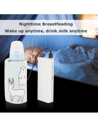 Calentador de Botellas USB Hilitand Oso para Bebés 40C