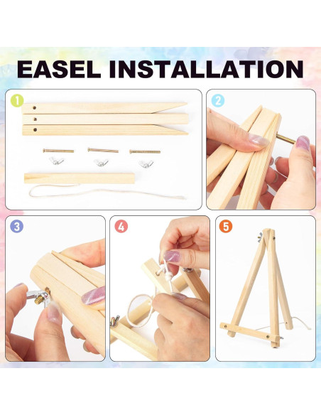 Kit de Pintura por Números Enmarcado Yezavesu 4 Piezas 20x30 cm