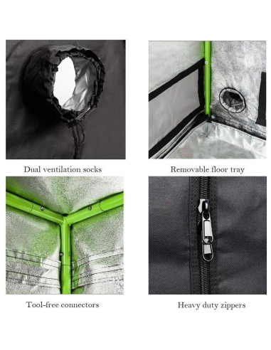 Carpa de Cultivo Hidropónica CoolGrows 121.92x60.96x152.4cm