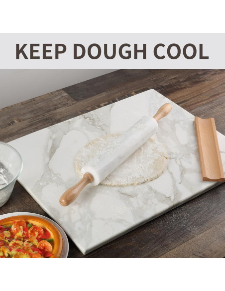 Rodillo de Mármol Koville 1.30 kg Antiadherente 45.97 cm